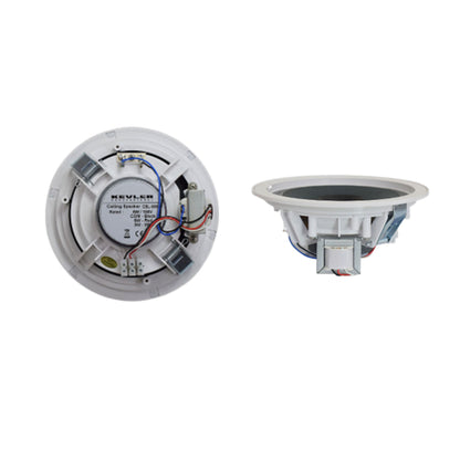 KEVLER CSL-605 6" Full Range Frameless Ceiling Speaker with Grille, 100Hz to 16KHz Frequency Response and 93dB Sensitivity Level, 7.2Ohms Impedance and 100V TAP Function