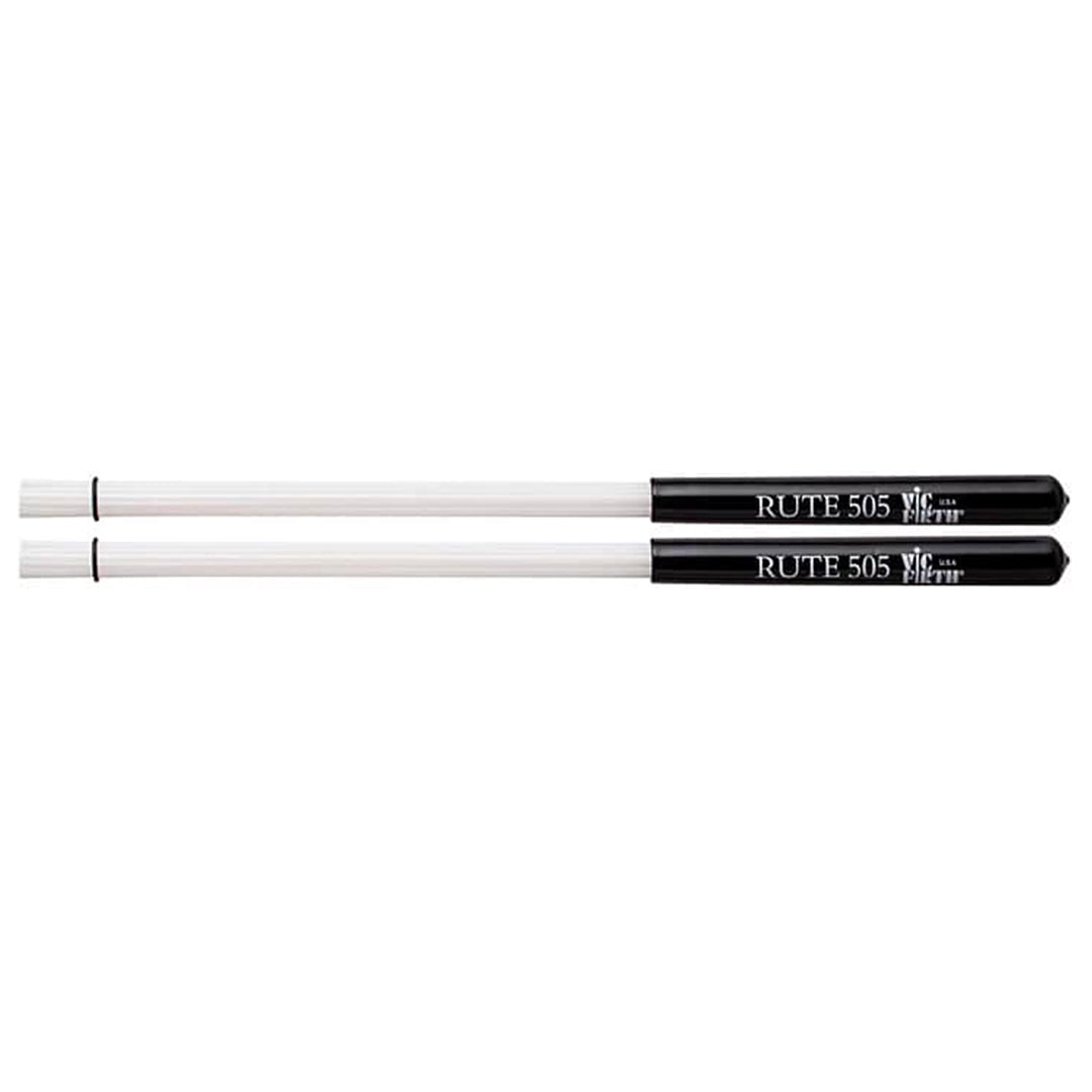 Vic Firth Rute 505 Drumsticks for Jazz Drummers With Vinyl Handle and 31 Plastic Bristles (.94")