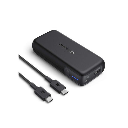 [CLEARANCE] RAVPower 10000mAh Power Bank Fast Charging 20W with USB-C Cable Portable Charger | RP-PB186