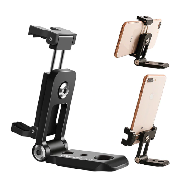 Ulanzi ST-05 Foldable Tripod Mount Adapter Phone Clipper Holder Vertical 360 Tripod Stand with Cold Shoe