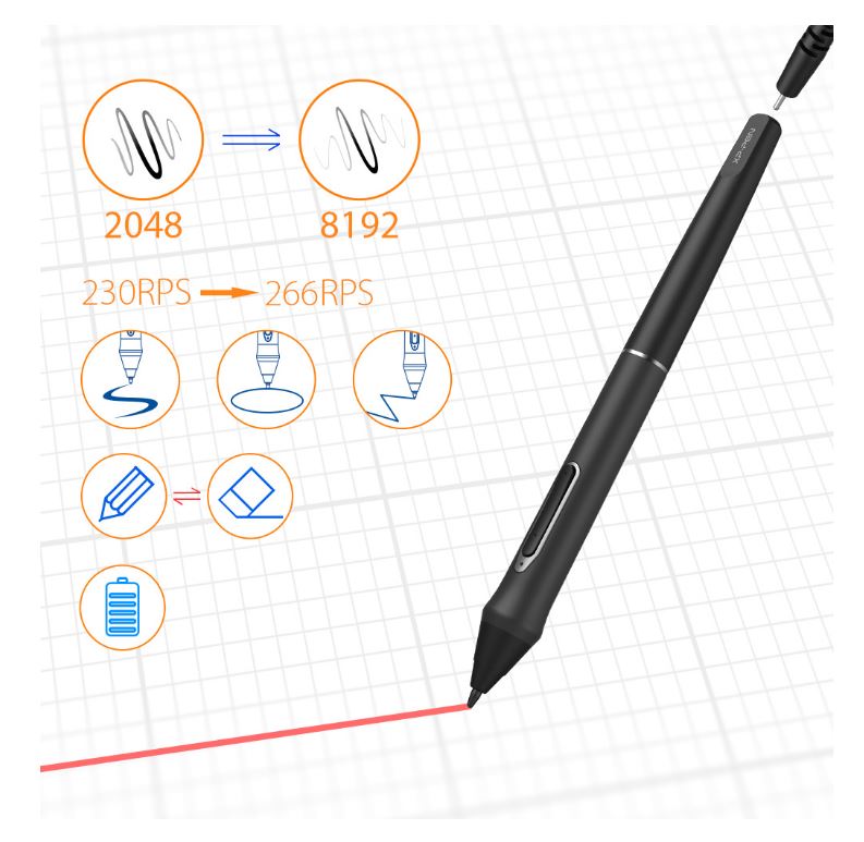 XP-Pen Artist 22 Pro 1080p Resolution 21.5 Inches Drawing Display with P02S Rechargeable 8192 Levels Pressure Sensitive Stylus for Digital Arts
