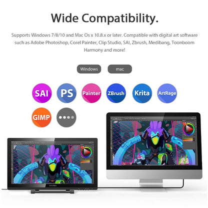 [CLEARANCE] XP-Pen Artist 22 Pro 1080p Resolution 21.5 Inches Drawing Display with P02S Rechargeable 8192 Levels Pressure Sensitive Stylus for Digital Arts