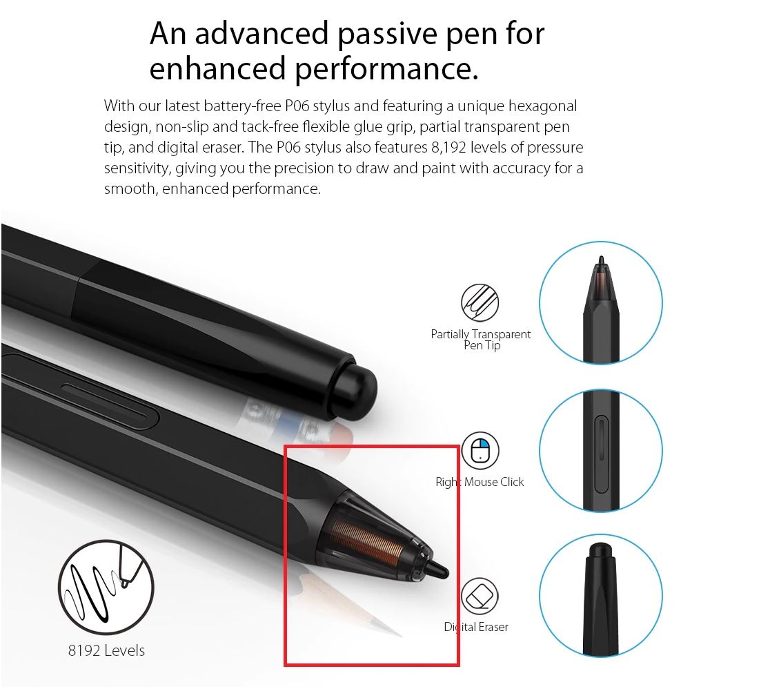 XP-Pen AC40 Stylus Replacement Nibs for XP-Pen P06 and PH3 Stylus 50 Nibs