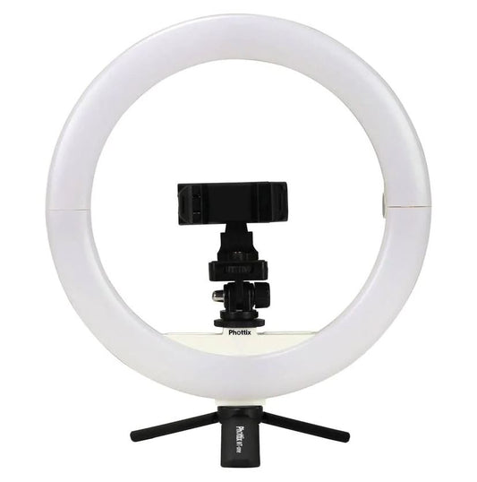 Phottix Nuada 10 Go Kit LED Ring Light Video LED 2600K-5800K for Photography Make-up Livestream Vlogging Youtube