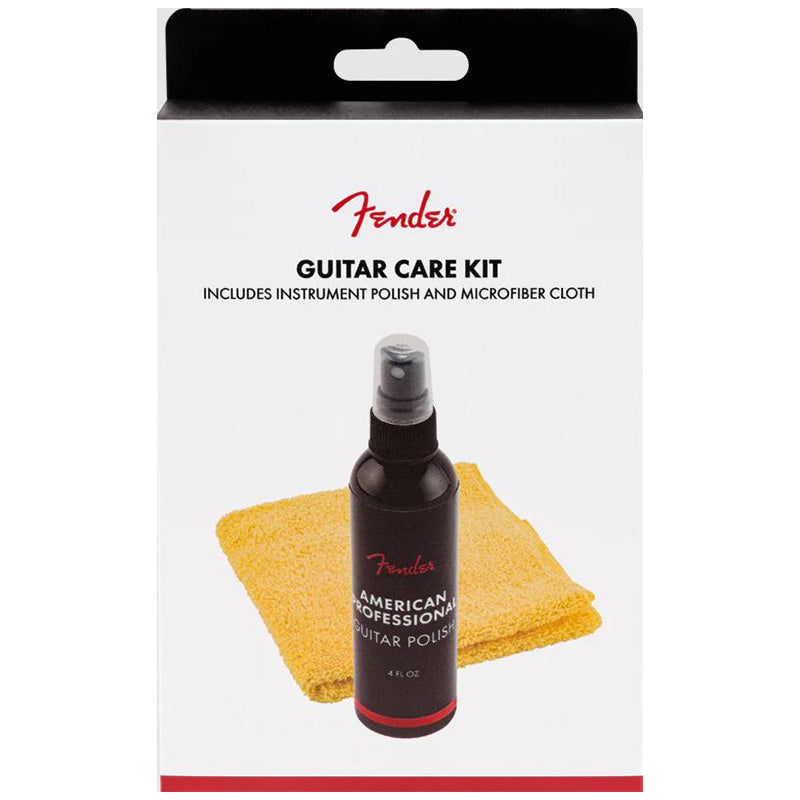 Fender 4oz Polish and Cloth Care Kit for Cleaning Guitar, Bass Finishes, Resisting Dust, Sweat, Grime, Fingerprints