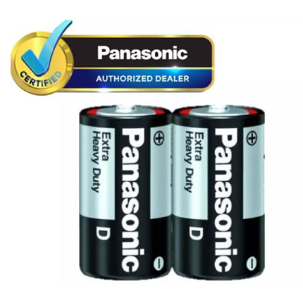 Panasonic Extra Heavy Duty Size D 1.5V Battery BLACK (Pack of 2) R20NPT/2S