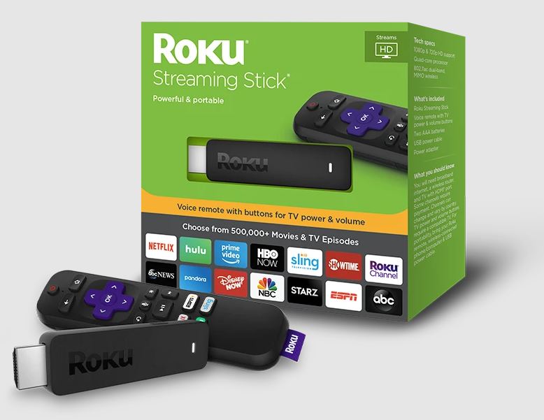 Roku Portable HDMI Streaming Stick with Voice Remote works with Alexa and Google Assistant