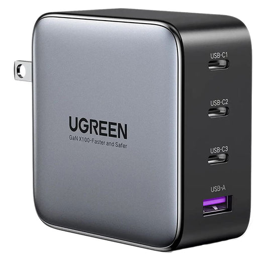 UGREEN Nexode Series 100W USB Type-C 4-Port Fast GaN PD Wall Charger Power Adapter for Laptop, Tablet, Phone | 40737