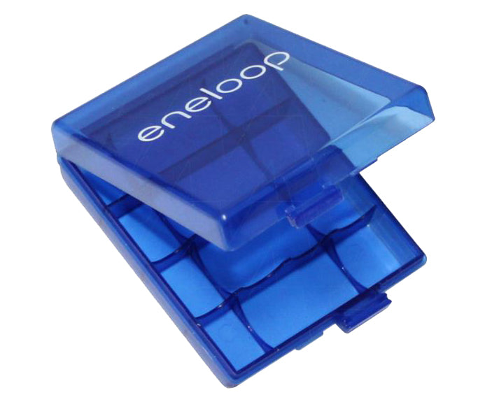 Panasonic Eneloop 4x4 Battery Case Holder Box for AA or AAA Batteries (Blue)