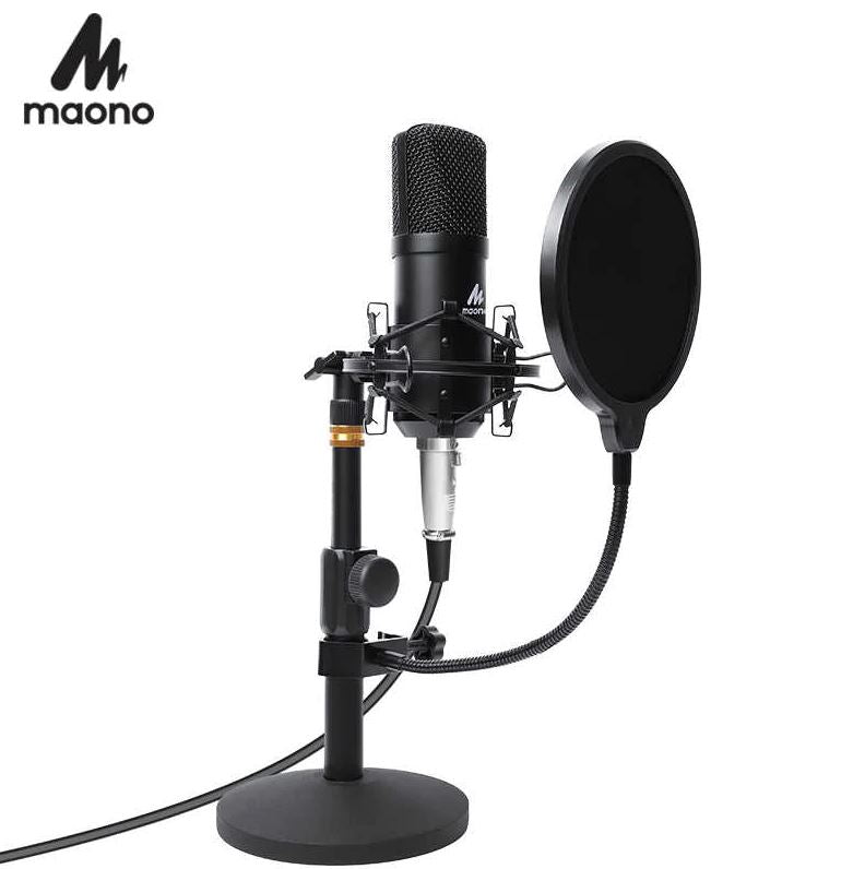 Maono AU-A03T A03T Condenser Microphone Kit Podcast Mic with Boom Arm – JG  Superstore