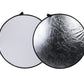Godox 2-in-1 110CM Collapsible Round Reflector for Lighting and Photography (SILVER, OPAQUE WHITE) | Model - RFT-02-110110
