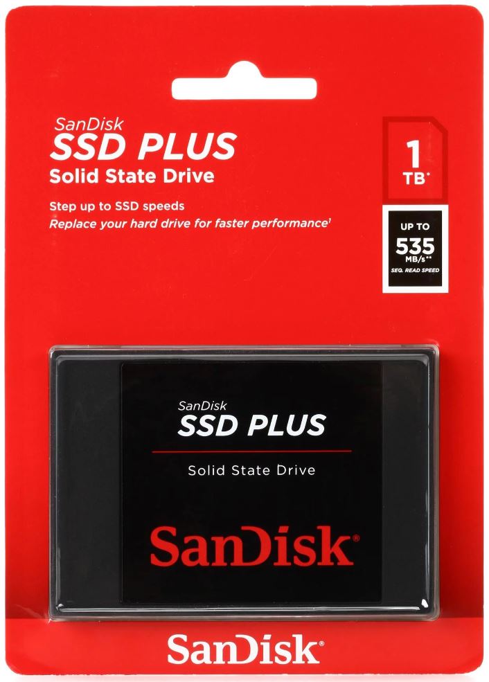 SanDisk SSD Plus SATA III 2.5-Inches Internal Solid State Drive (SSD) (240GB, 480GB, 1TB, 2TB)