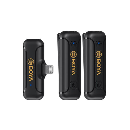 [CLEARANCE] Boya BY-WM3T2 2.4GHz Mini Lavalier Wireless Microphone System with Lightning Connector, 50M Range Operation, Noise Cancellation for Smartphones & Tablets | D2