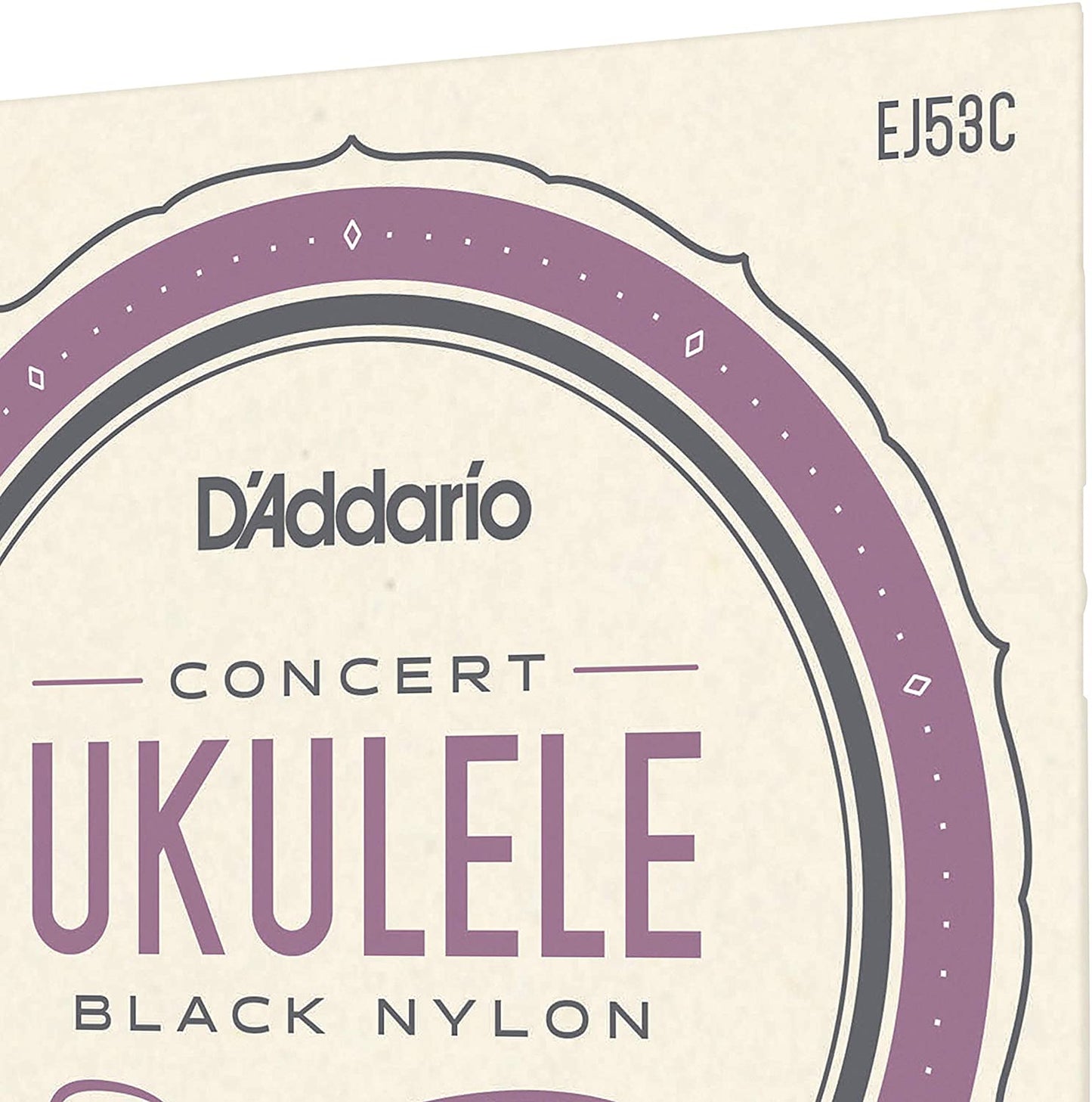 D'Addario Pro Arte Rectified Black Nylon Ukulele Strings with Dark Deep Tones (Hawaiian Concert, Soprano), (EJ53C, EJ53S) for Musicians and Singers