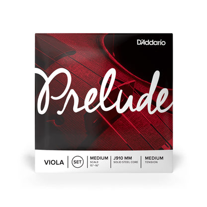 D'Addario Prelude Viola String Set, Single A/D Medium Scale Tension Strings with Solid Steel Core for Student Musicians, Beginner Players | J910, J911, J912