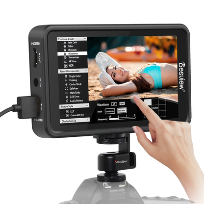 Desview / Bestview R5II 5.5-Inch HDR Full Touchscreen Camera Field Monitor with 4K HDMI 1920 x 1080 Resolution, HB 800nits, Custom 3D LUTs and Professional Monitoring Features