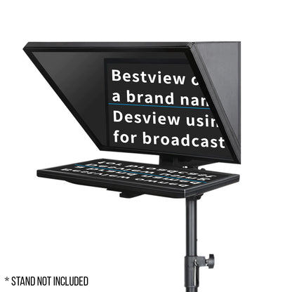 Desview / Bestview T15 T17 T22 (15", 17", 21.5") High Resolution Broadcast Teleprompter Set with Bluetooth Remote Control, Adjustable PTZ Mount, Foot Pedal and Mobile App Controls for DSLR and Mirrorless Camera Camcorder