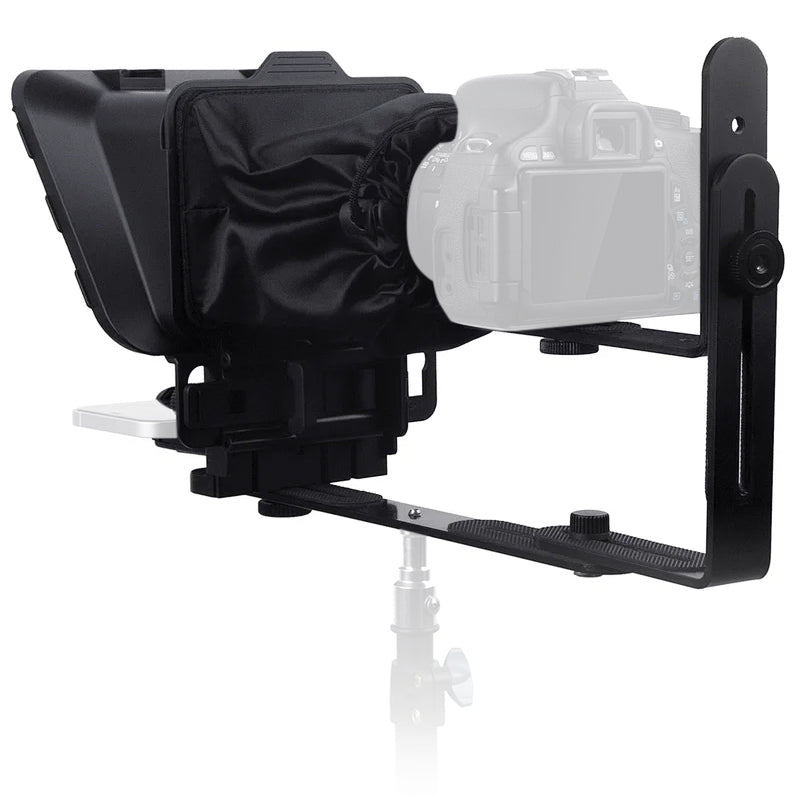 Desview / Bestview T3S 11" Universal Teleprompter with Horizontal / Vertical Shooting, Adjustable Double L-Bracket, Wireless Remote Controller and Mobile App Support for Camcorder DSLR Camera Smartphone Tablet