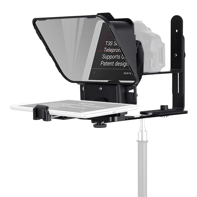 Desview / Bestview T3S 11" Universal Teleprompter with Horizontal / Vertical Shooting, Adjustable Double L-Bracket, Wireless Remote Controller and Mobile App Support for Camcorder DSLR Camera Smartphone Tablet