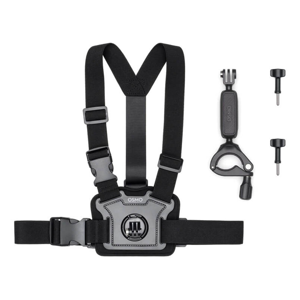 DJI Biking Accessory Kit with Chest Strap Mount, Handlebar and Locking Screw for Osmo Action 2 & 3, DJI Action 2, Sports Camera