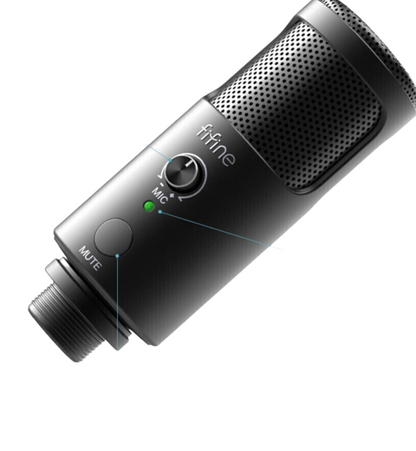 [CLEARANCE] Fifine F4 Plug and Play USB Microphone Suitable for Mac OS, Windows Perfect for Studio, Podcasting, Youtube & Vlogging