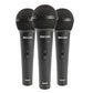 Eikon by PROEL DM800 3pcs Handheld Cardioid Vocal Dynamic Microphone with 3-Pin XLR Wired Connection, and Included Microphone Holders and ABS Carrying Storage Case for Live Performances and Broadcasts | DM800KIT