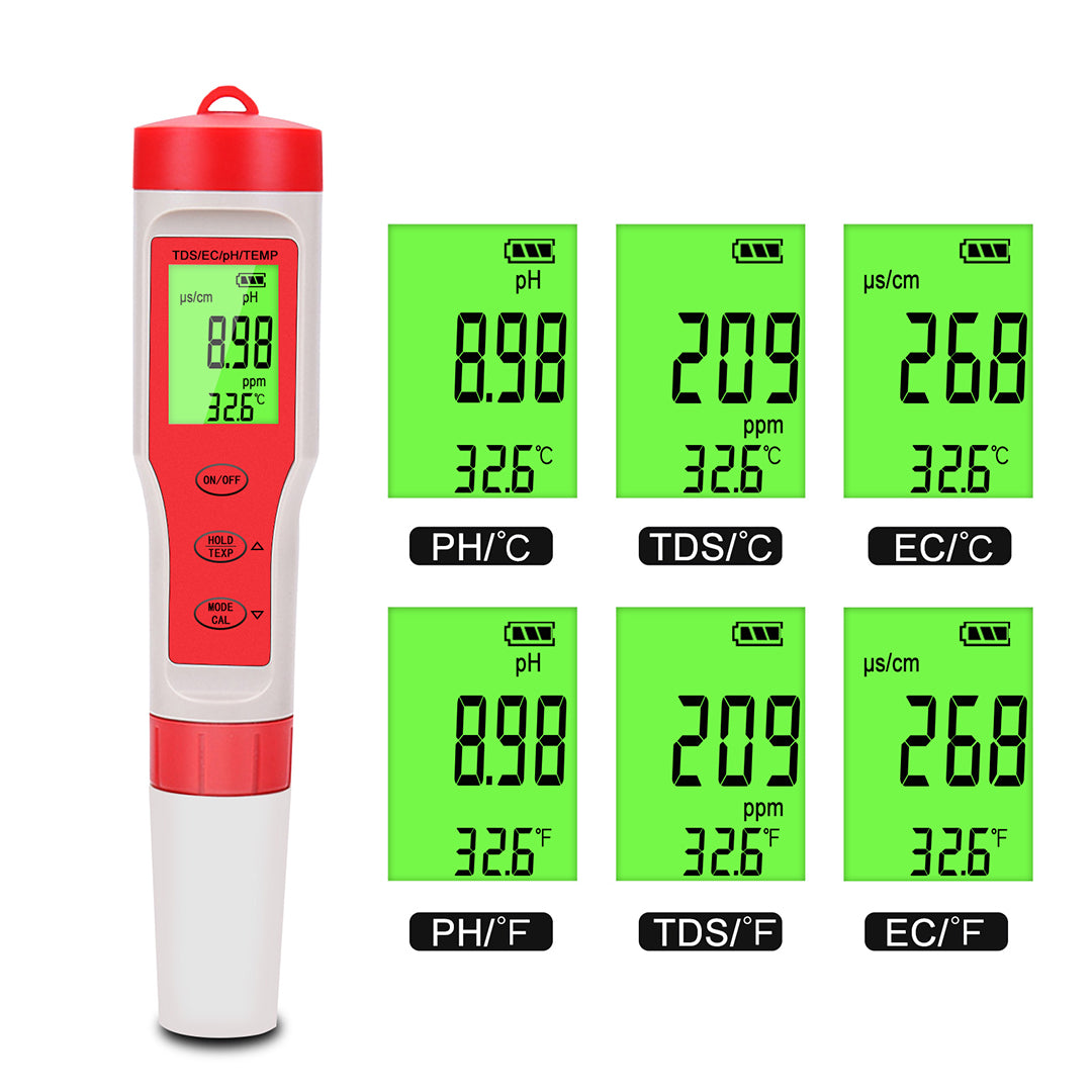 Noyafa Digital 4-in-1 Multi Meter Water Quality Tester PH/EC/TDS/Temperature Measuring | NF-EZ9908