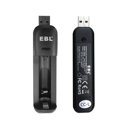 [CLEARANCE] EBL CDMYC0006A Smart LED AA / AAAA Battery Charger with 5V USB Type-A Plug, and Built In Over Current Protection for Li-Ion and NiMH Batteries