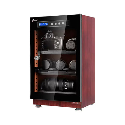 Eirmai 40L Electronic Digital Dry Cabinet Moisture-Proof Box with LED Touch Screen Control Display and Detachable Adjustable Height Function (Wood Grain) | MRD-45TW