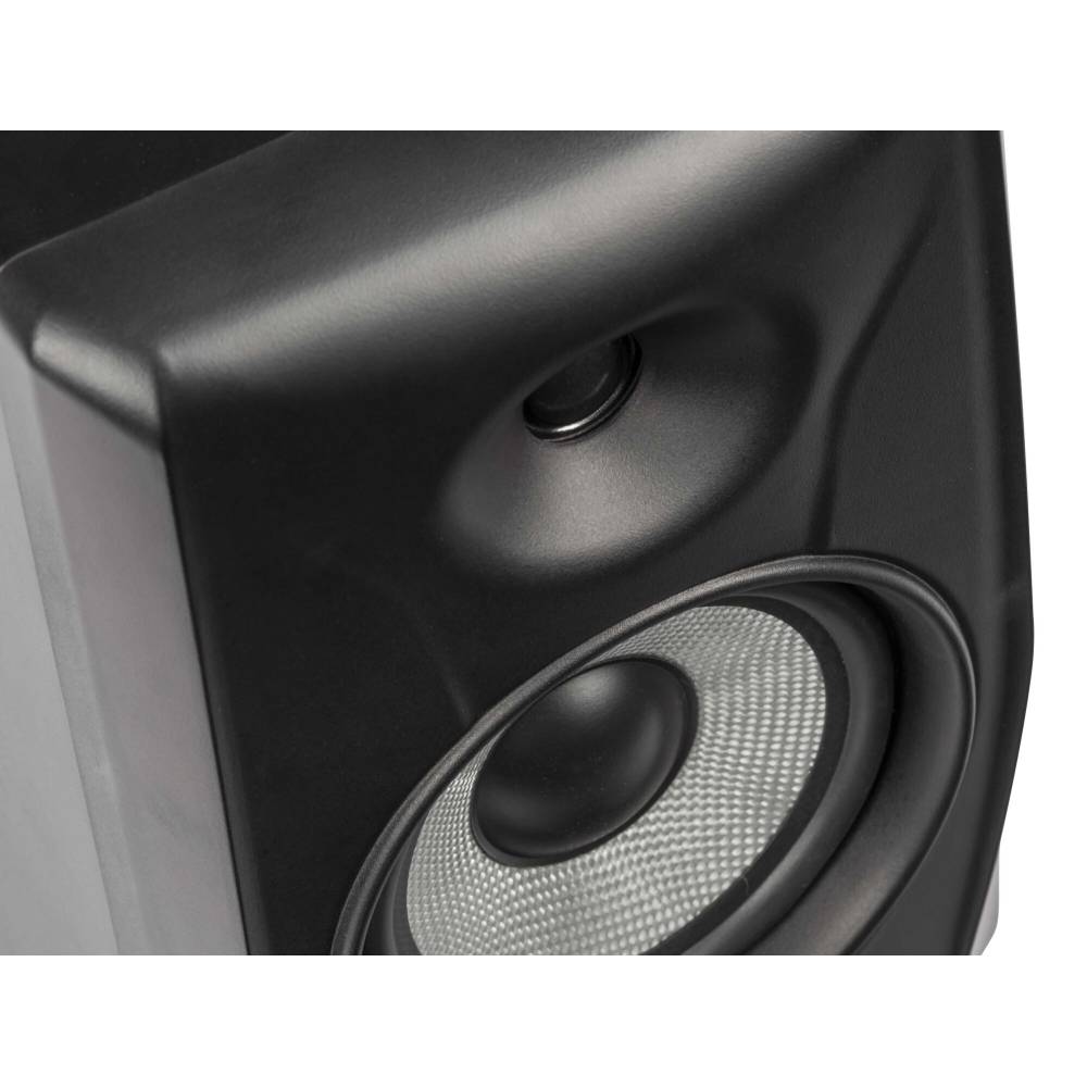 Eikon by PROEL EK5NF 45W 5.25" Near-Field Bi-Amped Class AB 2-Way (PAIR) Active Studio Monitor Speakers with Dual Accurate Clip Limiter, 6.35mm AUX 3-Pin XLR and RCA Inputs and Gain Knobs