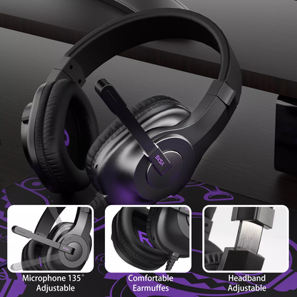 [CLEARANCE] EKSA ET100 Pro Essential Gaming Bundle Accessories RGB Mouse and USB Keyboard with 3.5mm Wired Headset and Mousepad