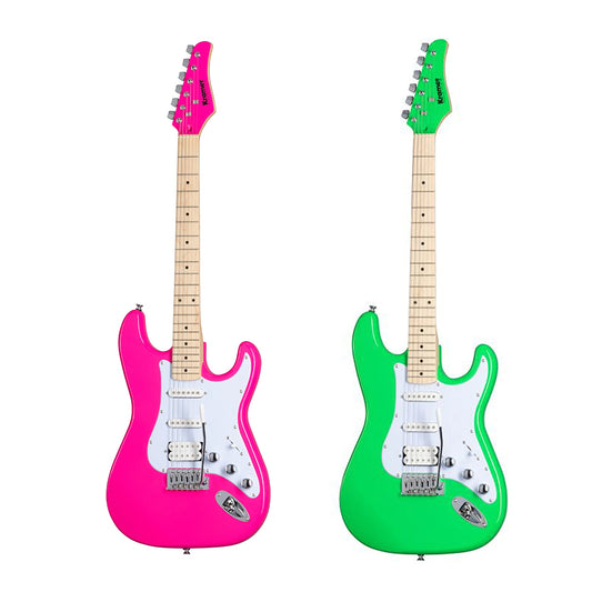 Epiphone KF21 6-Strings 21 Frets Kramer Focus VT-211S Electric Guitar with Tremolo and SSH Pickups, Master Volume, Neck & Middle Pickup Tone Controls and Maple Fingerboard for Musicians (Neon Green, Hot Pink) KF21NGCT1 KF21HPCT1