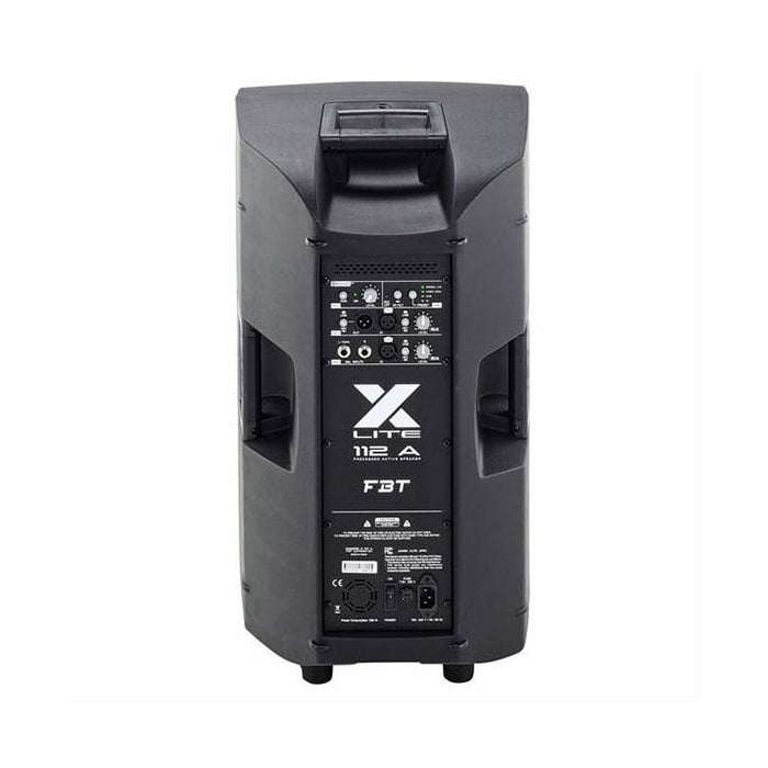 FBT X-Lite 112A 12" 2-Way 1200/300W Full-Range Powered Speaker with Built-in Amplifier, Bluetooth 5.0, Integrated Handles, 3-Channel Mixer, 4 DSP Present