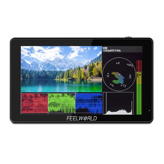 Feelworld LUT5 5.5" Touchscreen DSLR On-Camera Field Monitor with 4K HDMI In / Out, Ultra Bright with 3000Nits, 3D LUT, 368 PPI Pixel Density and 160 Degree Wide-Viewing Angle for Outdoor Videography