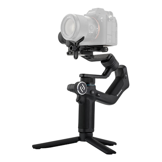 FeiyuTech SCORP Mini 3-Axis 4-in-1 Gimbal Stabilizer with 1.2 kg Payload, Underslung Handle and Multifunction Knob, 1.3" OLED Touchscreen Display, 9-Square Panorama, Motion Time-Lapse Function for Mirrorless, Action Cameras and Smartphone