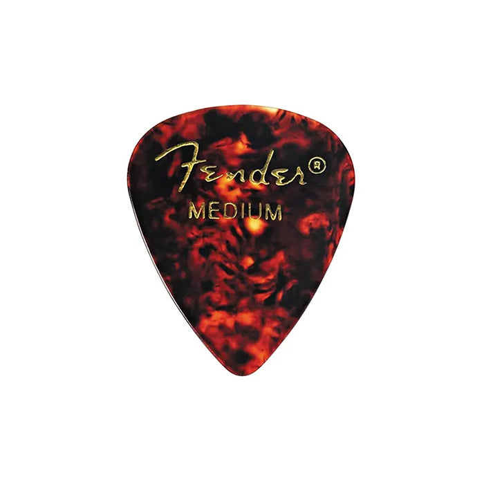 Fender 351 Shape Classic Picks (12 Pack) Celluloid Shell Medium 0.71mm (Tortoise Shell)