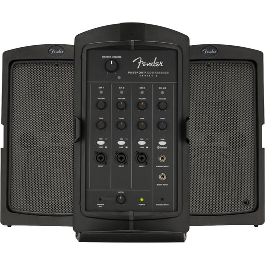 Fender Passport Conference Series 2 S2 175 Watt Portable Powered PA System with 5 Channels, 2 Speakers, Bluetooth 230V EUR