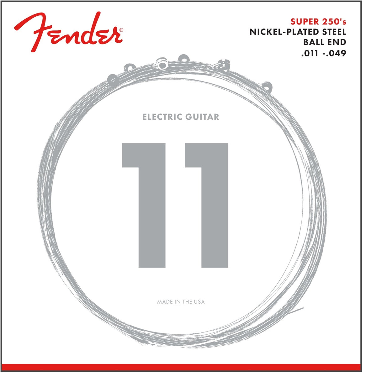 Fender Super 250 High Performance Nickel-Plated Acoustic Electric Steel Guitar String Set with Ball Ends for Musicians (250XS, 250L, 250R and 250M)