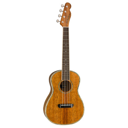 [CLEARANCE] Fender Montecito Tenor Ukulele 4 String Guitar with 19 Frets, Koa Natural Gloss Finish, Walnut Fingerboard, Gig Bag
