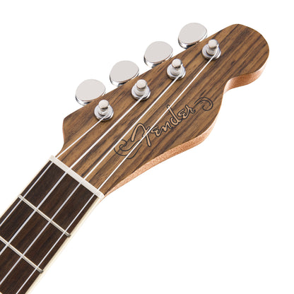 [CLEARANCE] Fender Rincon Tenor Ukulele V2 Acoustic Electric 4 String Guitar with Built-in Tuner, Gig Bag, Natural Satin Finish