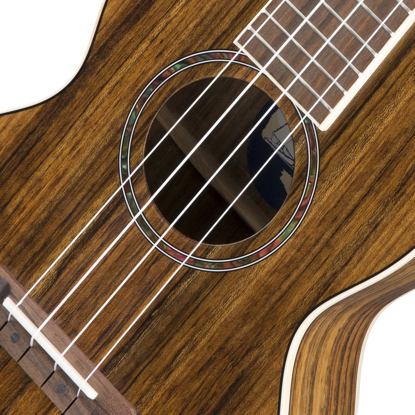 Fender Rincon Tenor Ukulele V2 Acoustic Electric 4 String Guitar with Built-in Tuner, Gig Bag, Natural Satin Finish
