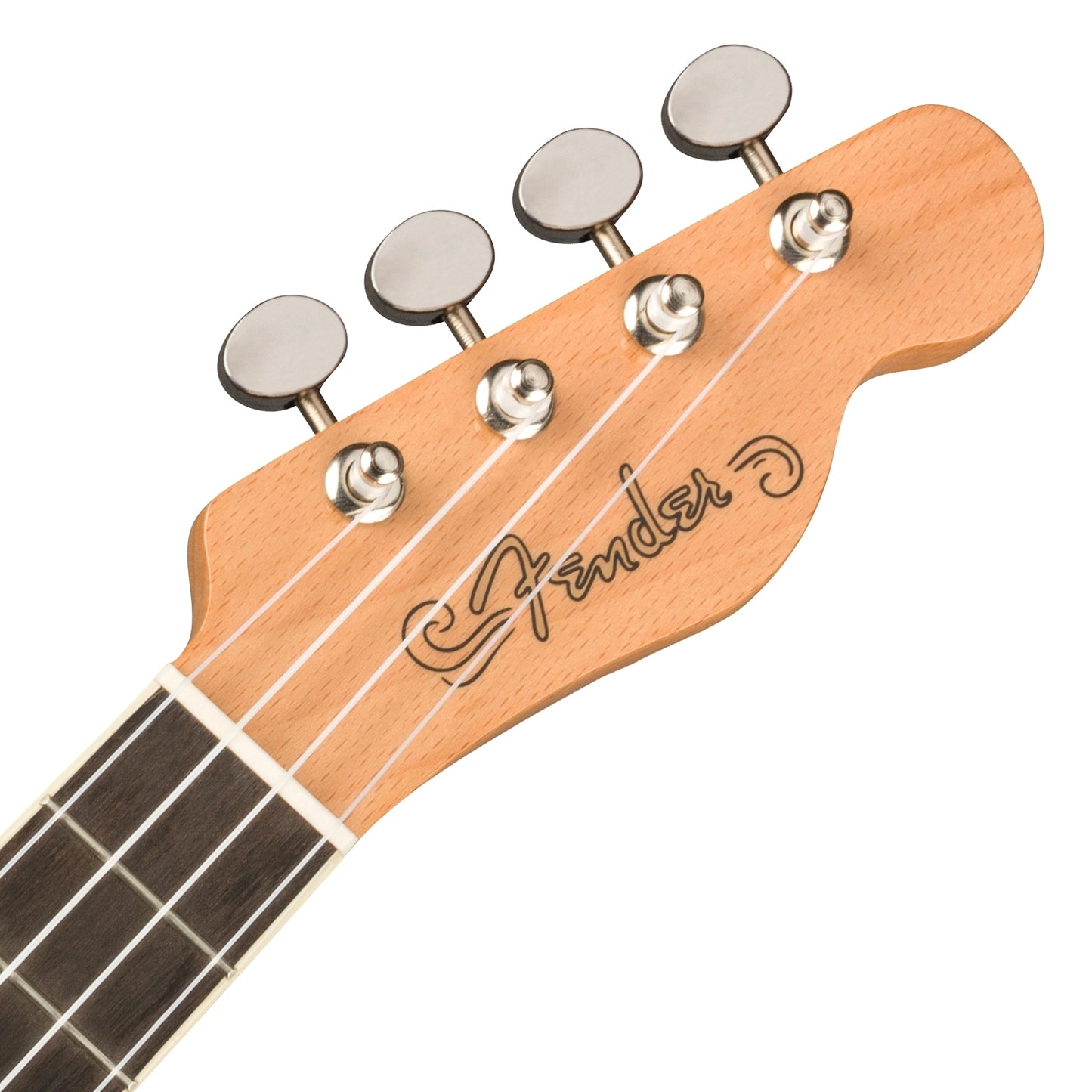 Fender Fullerton Telecaster Concert Ukulele Acoustic Electric 4 String Guitar with Built-in Tuner, Volume / Tone Controls (Black)