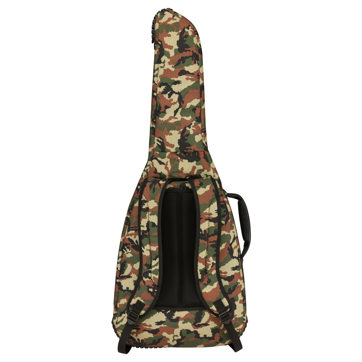 Fender FE920 Camo Electric Guitar Gig Bag Padded Case with Microfiber Lining, Neck Rest, Exterior Bumpers (Winter, Woodland)