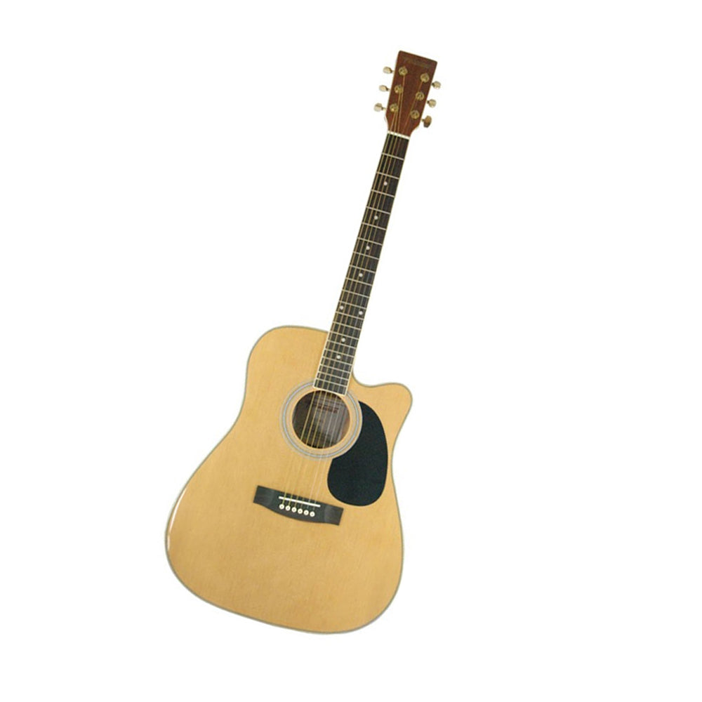 Fernando AW-412C 6-String 20 Frets 41" Dreadnaught Acoustic Guitar with Rosewood Fingerboard, Spruce Top and Glossy Finish for Musicians (Natural) | AW-412C X