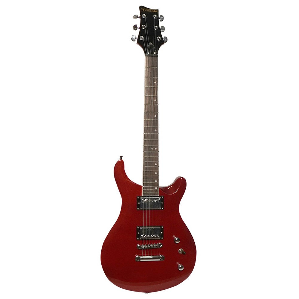 Fernando CSNF-HH 6-String 22 Fret Electric Guitar with 3 Way Switch, Rosewood Fingerboard, Flamed Maple Top and Glossy Finish (Flame Red, Sunburst)