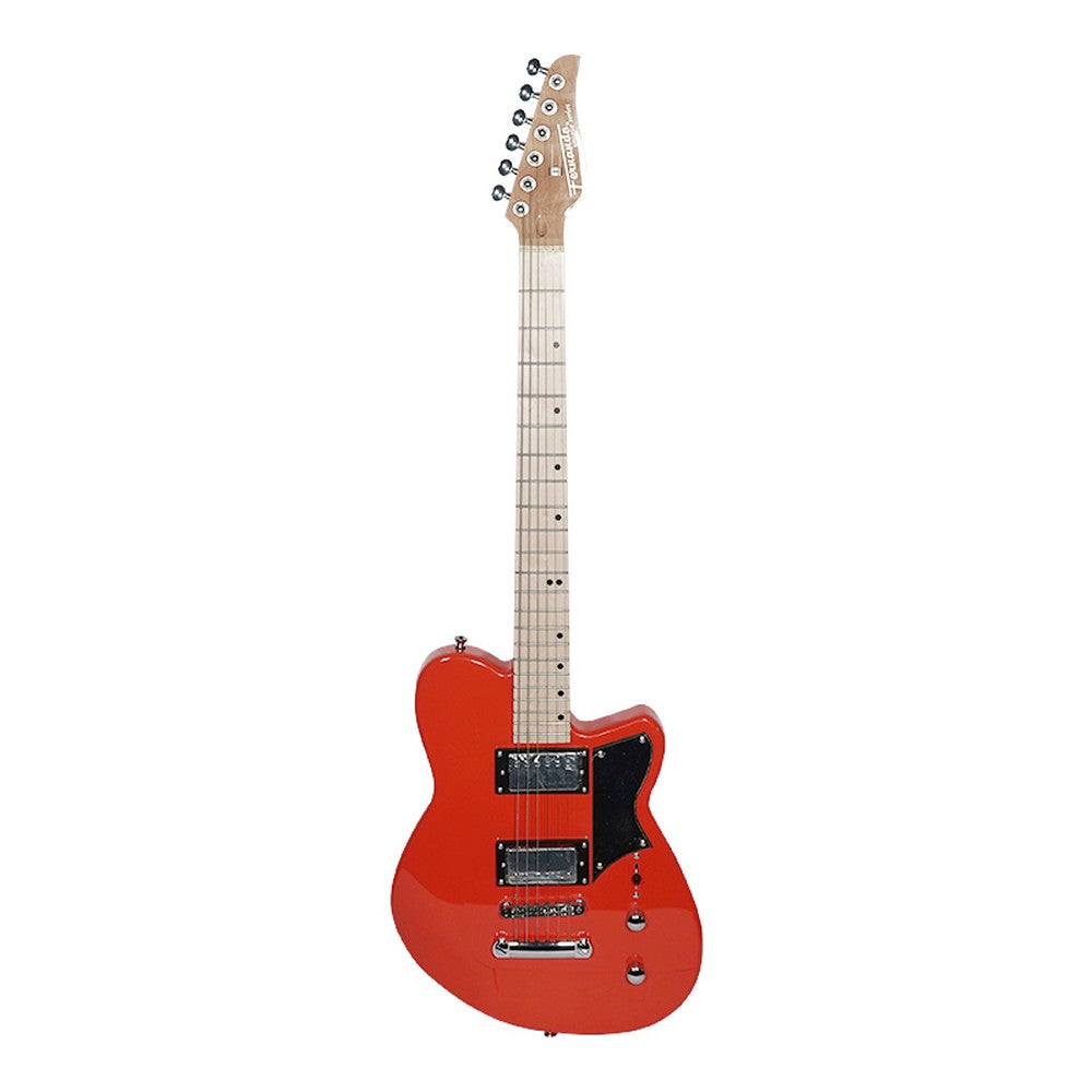 Fernando PJE-96 6 Strings 22 Fret HH Electric Guitar with 3-Way Pickup Selector, Maple Fingerboard and Tune-O-Matic Bridge for Musicians (Red, Black, Metallic Bronze)