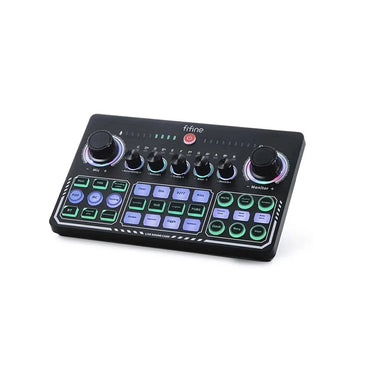 [CLEARANCE] Fifine SC6 Wireless Desktop Sound Mixer Streaming Console with 15 Atmospheric Sound Effect Presets and Extensive Inputs for Live Streaming, Podcasting and Web Casting (Black)