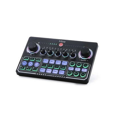 [CLEARANCE] Fifine SC6 Wireless Desktop Sound Mixer Streaming Console with 15 Atmospheric Sound Effect Presets and Extensive Inputs for Live Streaming, Podcasting and Web Casting (Black)