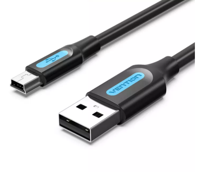 Vention USB 2.0 A Male to Mini-B Male Cable (COM) 480Mbps Black (Available in Different Lenghts)