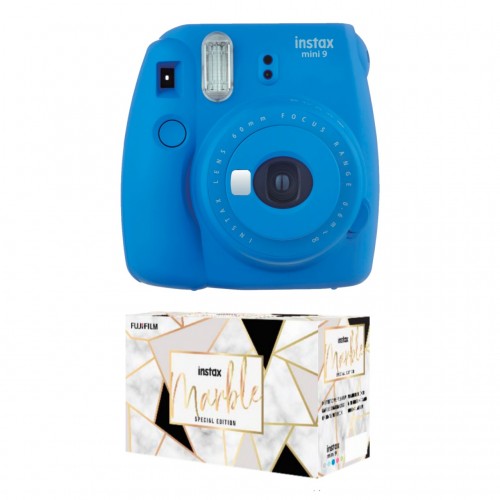 Fujifilm Instax Mini 9 Instant Camera Package (Marble Edition)